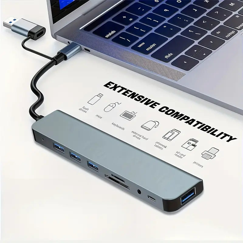 8-in-1 USB Multi-Function Hub