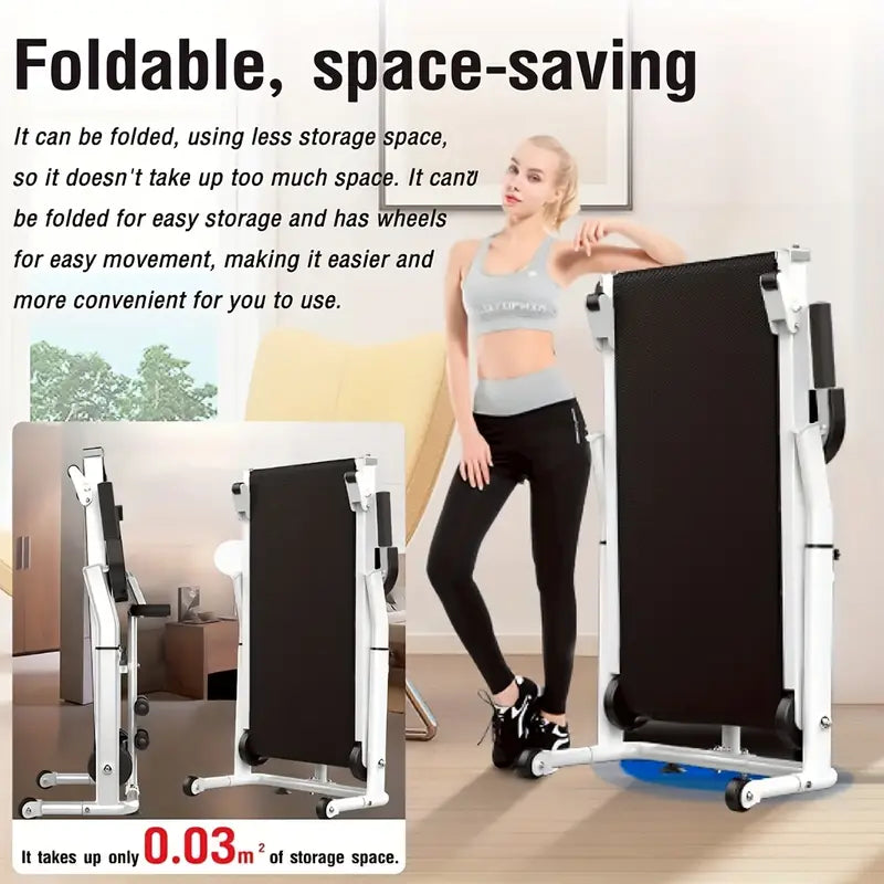 3-in-1 Foldable Treadmill – 300lb Capacity