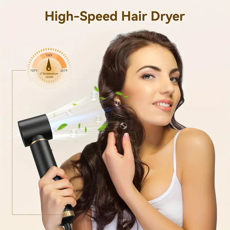 5-in-1 Hot Air Brush Styler Set – Hair Dryer, Curling Iron