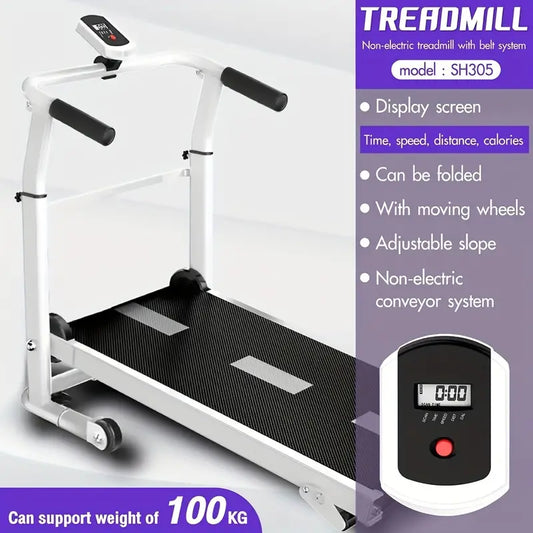 3-in-1 Foldable Treadmill – 300lb Capacity